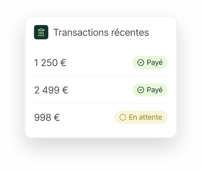 Suivi des transactions et paiements de factures micro-entreprise